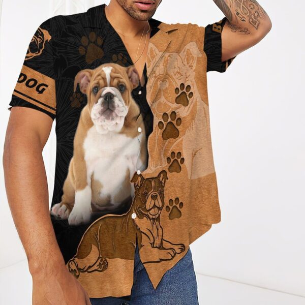 Gearhumans 3D Bulldog Hawaii Shirt ZZ09045 Hawai Shirt 