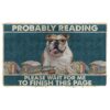 Gearhumans 3D Bulldog Probably Reading Please Wait Custom Doormat GW28052113 Doormat Doormat S(15,8inchx23,6inch)