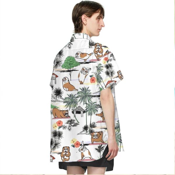 Gearhumans 3D Bulldog Yoga Hawaii Shirt ZZ0705212 Hawai Shirt 