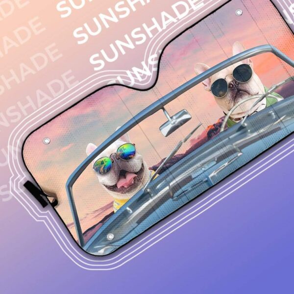 gearhumans 3D Bulldogs Driving Roadster Custom Car Auto Sunshade GV18062 Auto Sunshade
