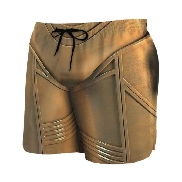 Gearhumans 3D C3PO Custom Beach Shorts Swim Trunks GL23079 Men Shorts
