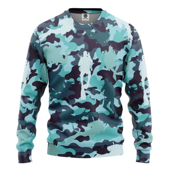 Gearhumans 3D Camo Scuba Diving Custom Tshirt Hoodie Apparel GW18052115 3D Apparel Long Sleeve S