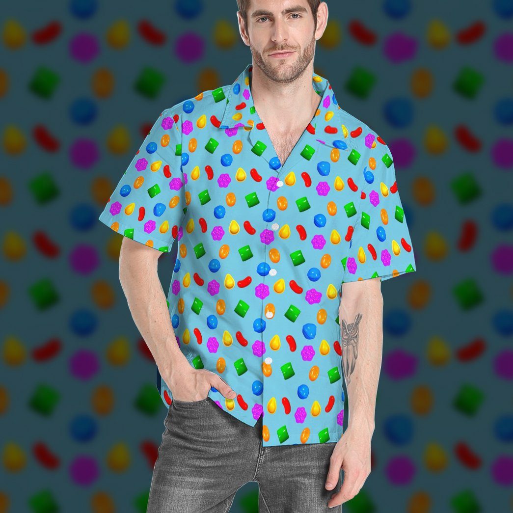 Gearhumans 3D Candy Crush Saga Custom Hawaii Shirt GO14052111 Hawai Shirt