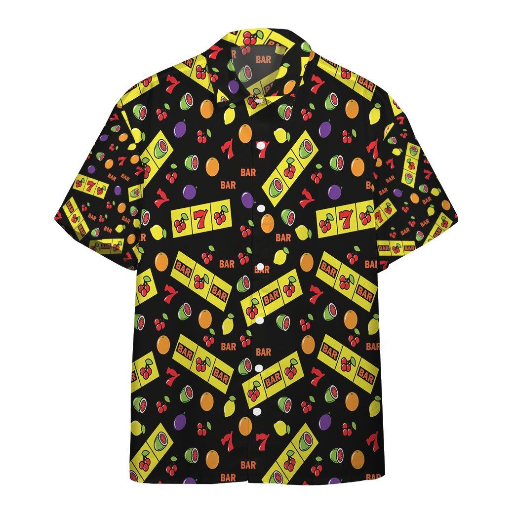 Gearhumans 3D Casino Lucky Slots Custom Hawaii Shirt GO17052111 Hawai Shirt Short Sleeve Shirt S