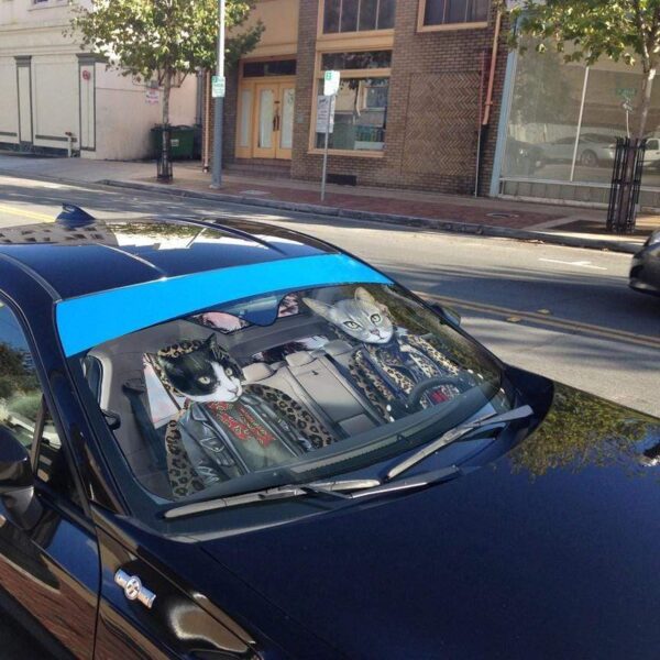 gearhumans 3D Cat Band Custom Car Auto Sunshade GL30069 Auto Sunshade 