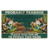 Gearhumans 3D Cat Probably Reading Please Wait Custom Doormat GW2805213 Doormat Doormat S(15,8inchx23,6inch)