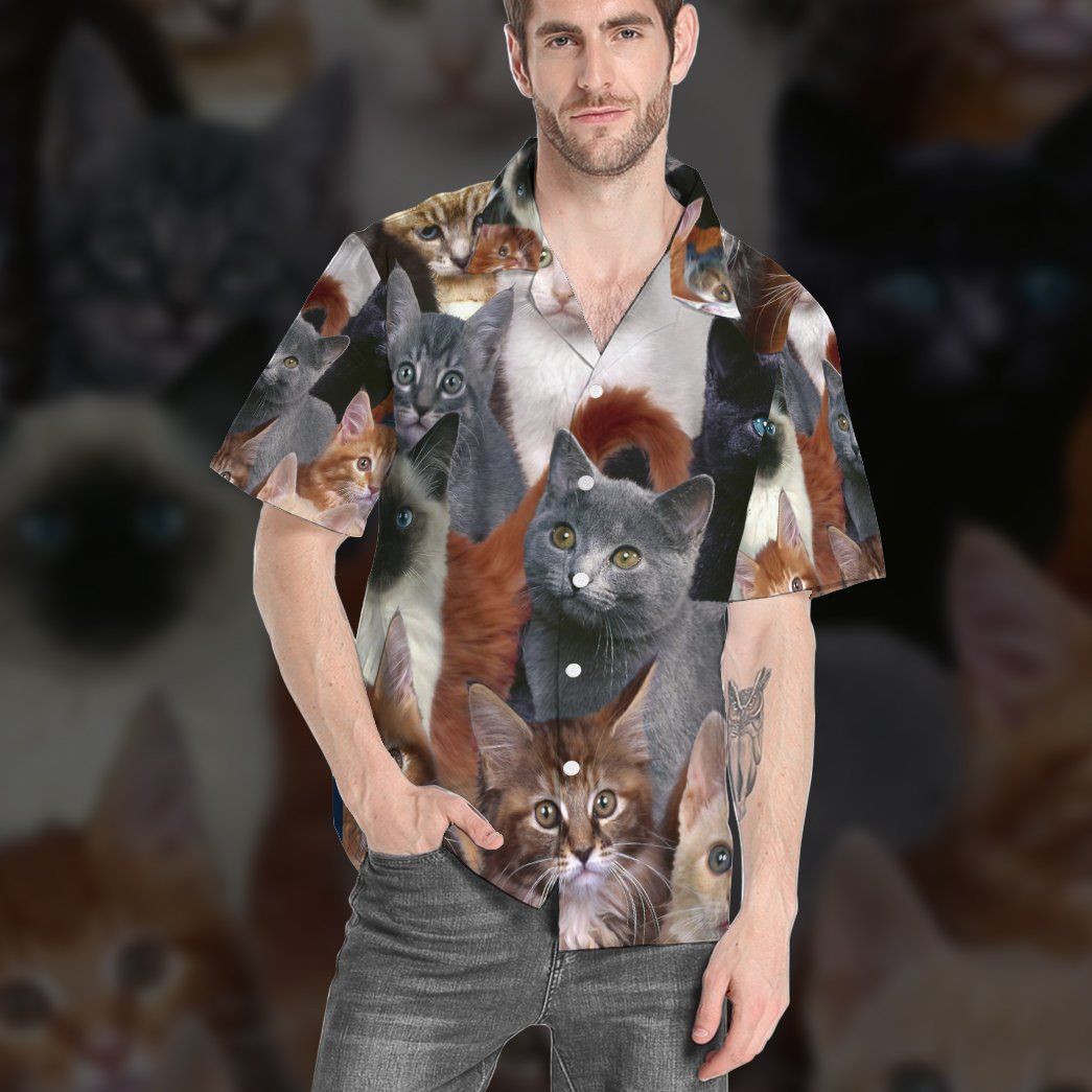 Gearhumans 3D Cats Custom Short Sleeve Shirt GO06052116 Hawai Shirt