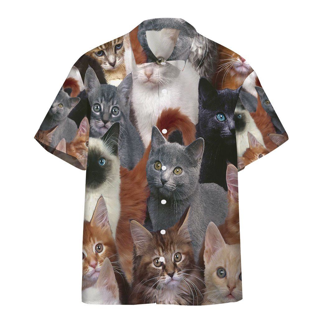 Gearhumans 3D Cats Custom Short Sleeve Shirt GO06052116 Hawai Shirt Short Sleeve Shirt S