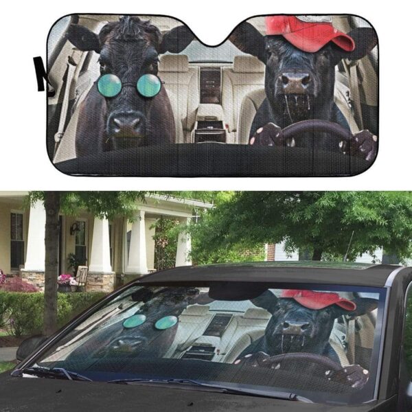 gearhumans 3D Cattle Driver Custom Car Auto Sunshade GV07051 Auto Sunshade 