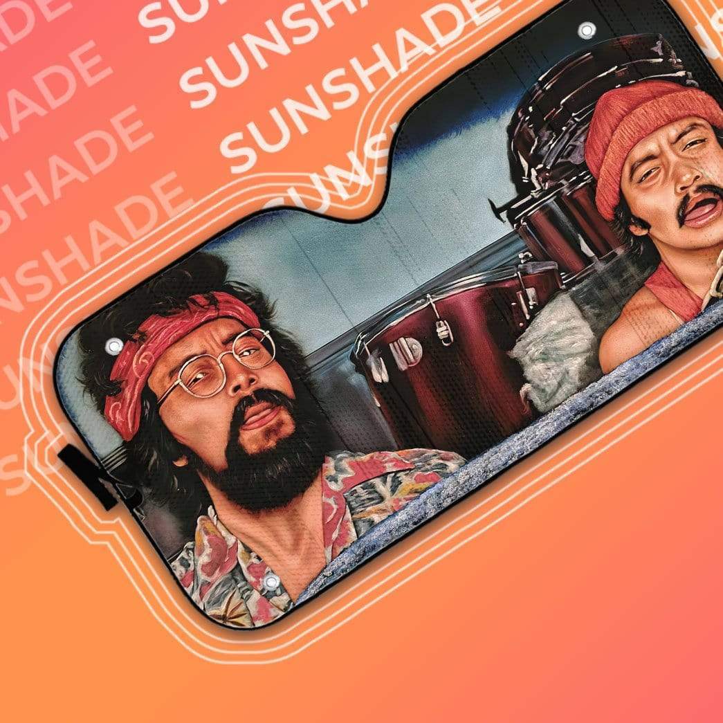 gearhumans 3D CHEECH AND CHONG Custom Car Auto Sunshade GL030821 Auto Sunshade