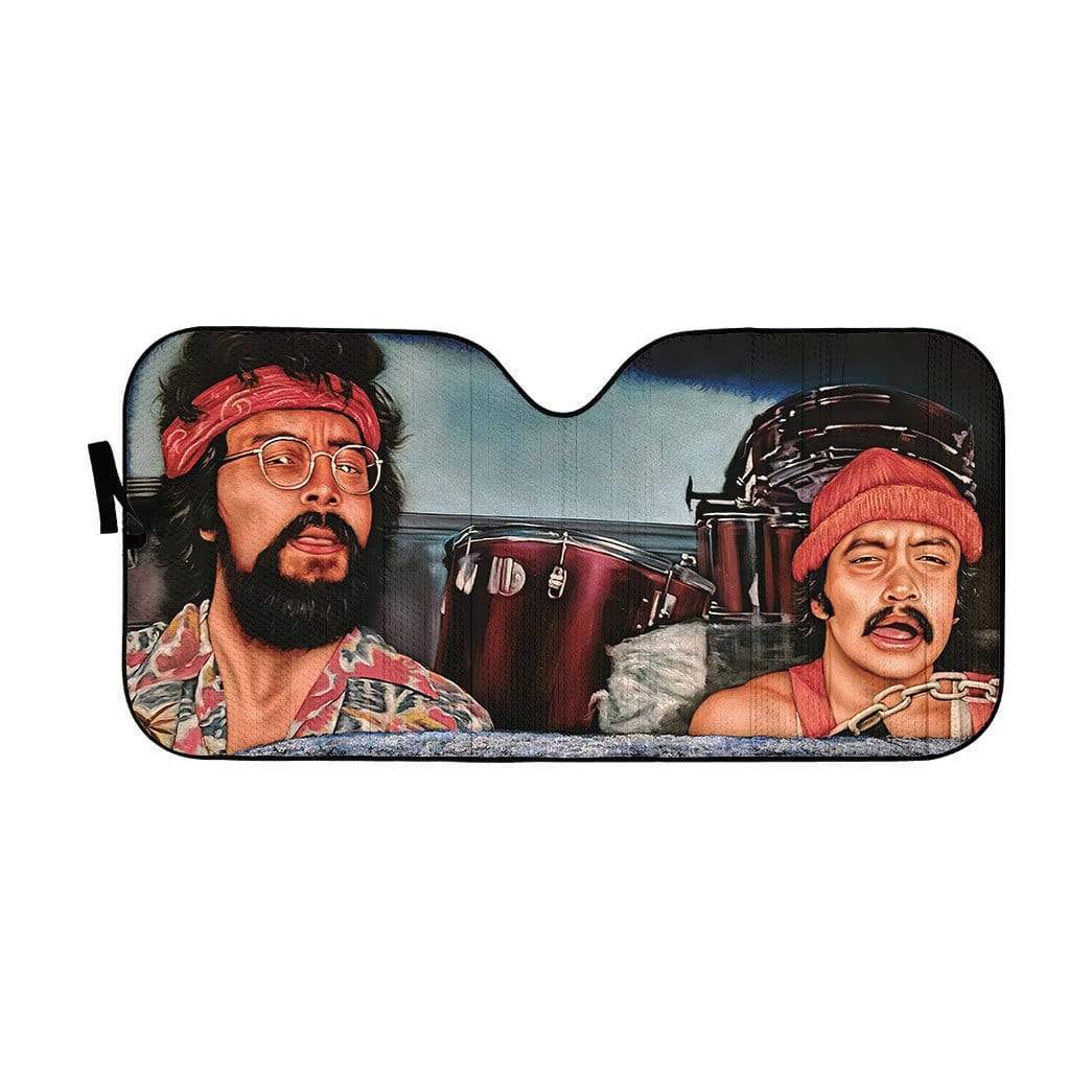 gearhumans 3D CHEECH AND CHONG Custom Car Auto Sunshade GL030821 Auto Sunshade 57''x27.5''