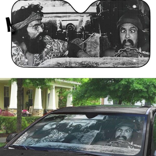Gearhumans 3D Cheech And Chong Custom Car Auto Sunshade GS29042116 Auto Sunshade 