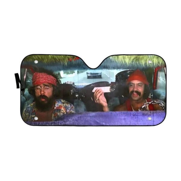 gearhumans 3D Cheech And Chong Up In Smoke Custom Car Auto Sunshade GS210715 Auto Sunshade 57''x27.5'' 