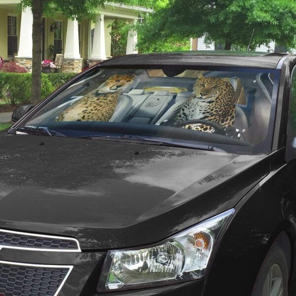 gearhumans 3D Cheetah & Leopard Custom Car Auto Sunshade GS24063 Auto Sunshade 