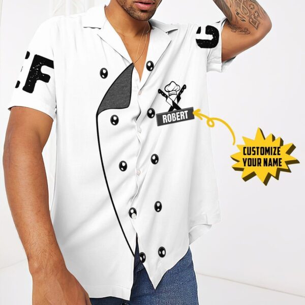 Gearhumans 3D Chef White Uniform Nutrition Custom Name Hawaii Shirt ZB220310 Hawai Shirt 