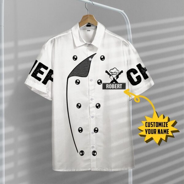 Gearhumans 3D Chef White Uniform Nutrition Custom Name Hawaii Shirt ZB220310 Hawai Shirt 