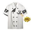 Gearhumans 3D Chef White Uniform Nutrition Custom Name Hawaii Shirt ZB220310 Hawai Shirt Short Sleeve Shirt S