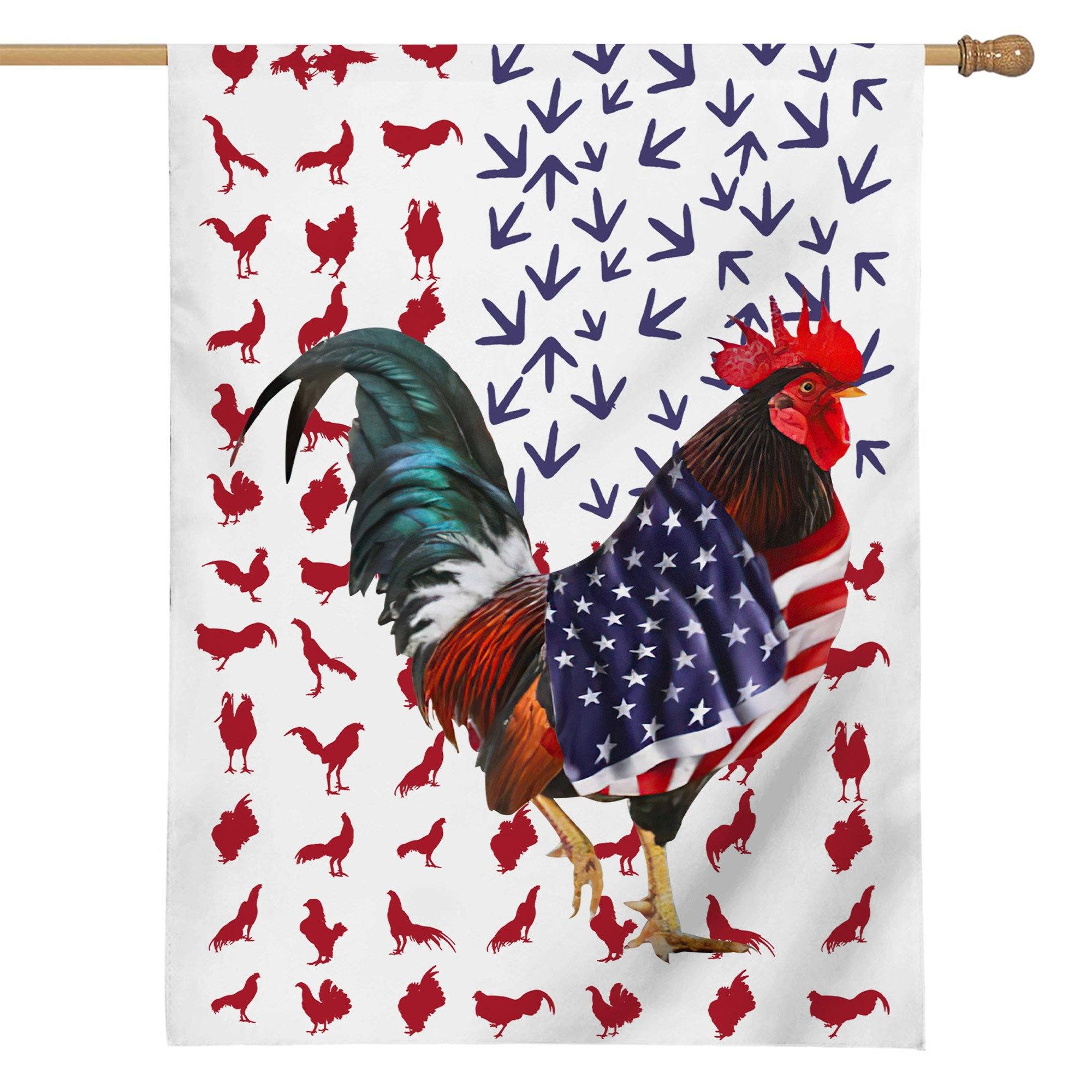 Gearhumans 3D Chicken American Custom Flag GW0806214 House Flag