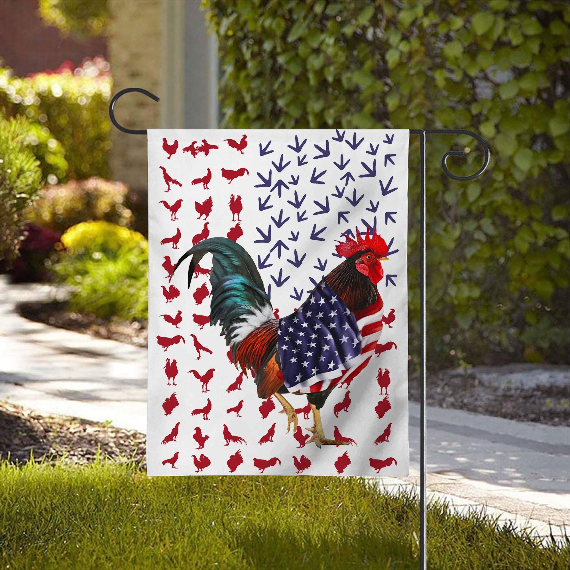 Gearhumans 3D Chicken American Custom Flag GW0806214 House Flag