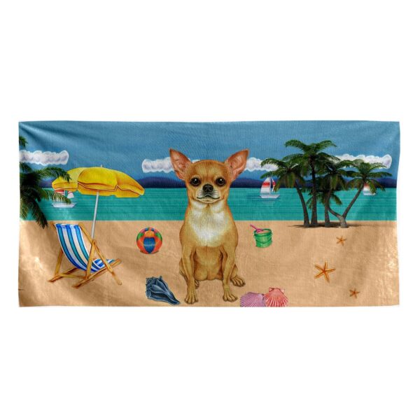 Gearhumans 3D Chihuahua Dog Custom Beach Towel GW11052116 Towel Towel 60''x30'' 