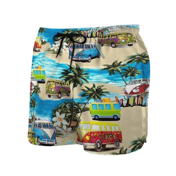 Gearhumans 3D Classic Retro Campervan Custom Beach Shorts Swim Trunks GV18082 Men Shorts