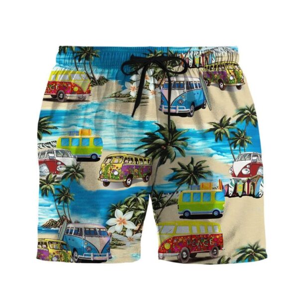 Gearhumans 3D Classic Retro Campervan Custom Beach Shorts Swim Trunks GV18082 Men Shorts Men Shorts S