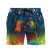 Gearhumans 3D Colorful Hummingbird Hawaii Custom Beach Shorts Swim Trunks GS1705215 Men Shorts Men Shorts S