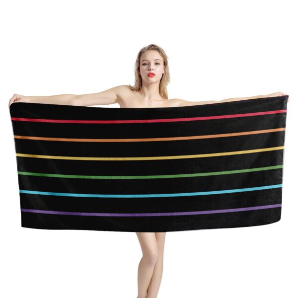 Gearhumans 3D Colorful Lines Beach Towel GJ14052128 Towel