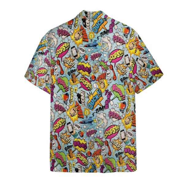 Gearhumans 3D Comic Words Custom Hawaii Shirt GO11052118 Hawai Shirt