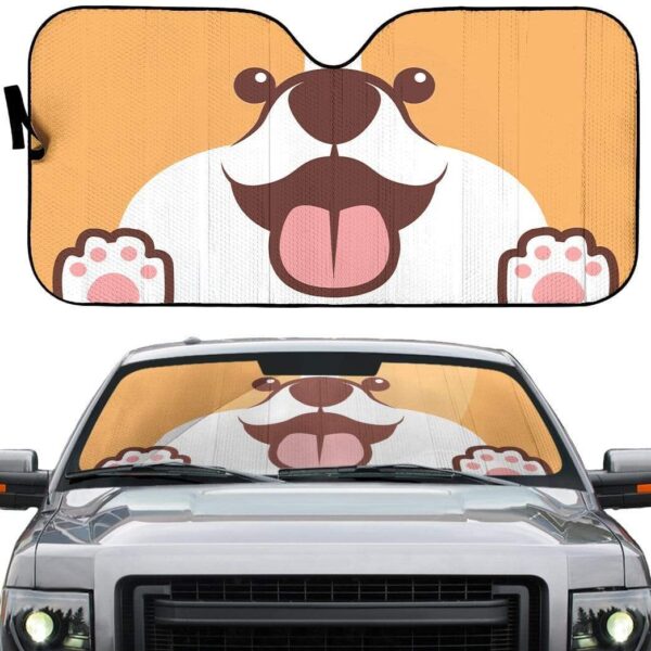 gearhumans 3D Corgi Custom Car Auto Sunshade GW11058 Auto Sunshade