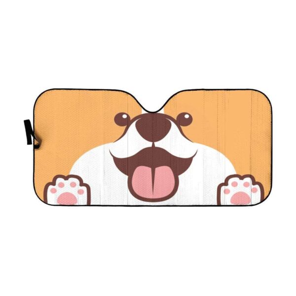 gearhumans 3D Corgi Custom Car Auto Sunshade GW11058 Auto Sunshade 57''x27.5'' 