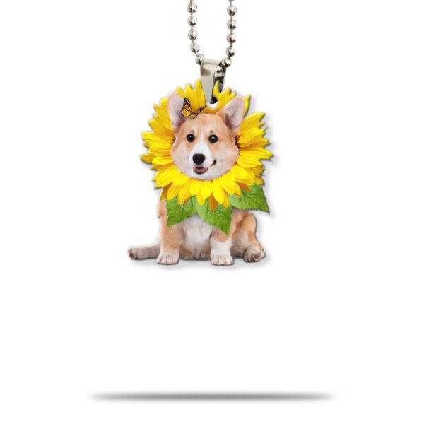Gearhumans 3D Corgi Is My Sunshine Custom Car Hanging GO02062114 Car Hanging Car Hanging/1 Pack 