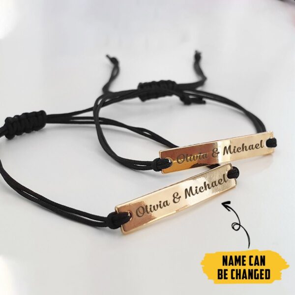 Gearhumans 3D Couple Love Personalized Custom Name Bracelet GW300330 Bracelet 925 Sterling Silver