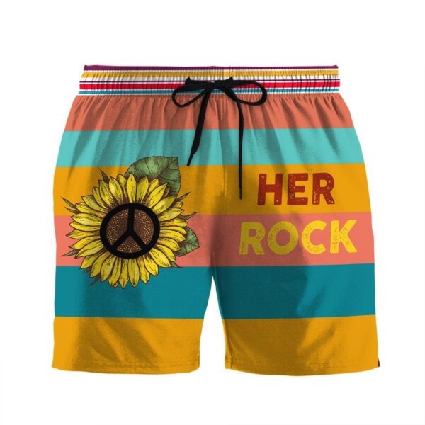 Gearhumans 3D Couple Matching Her Rock Custom Beach Shorts Swim Trunk GW02062115 Men Shorts Men Shorts S