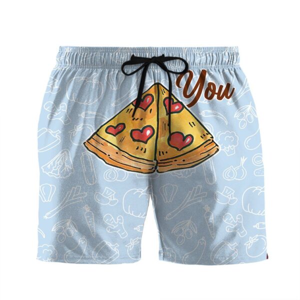 Gearhumans 3D Couple Matching Pizza You Complete Me Custom Beach Shorts Swim Trunk GW02062121 Men Shorts Men Shorts S