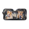gearhumans 3D Couple Pembroke Welsh Corgi Dogs Custom Car Auto Sunshade GV26062 Auto Sunshade 57''x27.5''