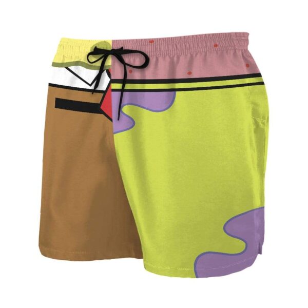 Gearhumans 3D Couple SpongeBob and Patrick Star Custom Summer Beach Shorts Swim Trunks GV28062 Men Shorts