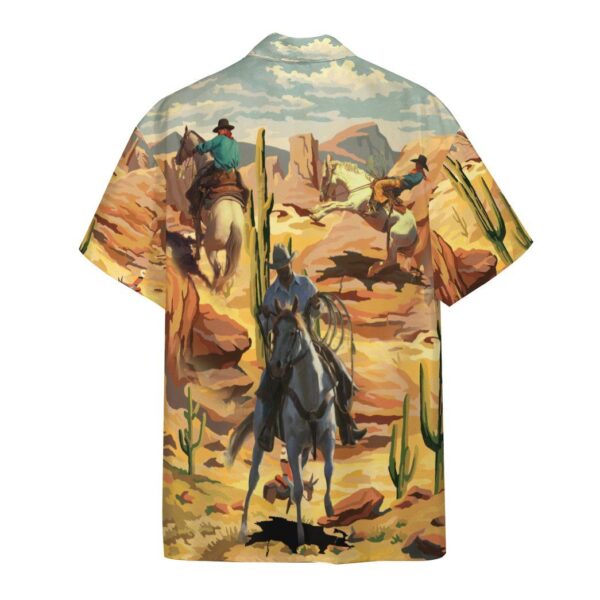 Gearhumans 3D Cowboys Roping Through The Desert Custom Short Sleeve Shirt GS0107216 Hawai Shirt