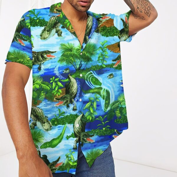 Gearhumans 3D Crocodile Hawaii Shirt ZZ1905213 Hawai Shirt 