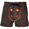 Gearhumans 3D Custom Beach Shorts Fire Skull GT25032 Men Shorts Men Shorts S