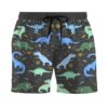 Gearhumans 3D Custom Beach Shorts Swim Trunks Dinosaurs In Space GZ30042 Men Shorts Men Shorts S