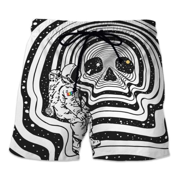 Gearhumans 3D Custom Beach Shorts Swim Trunks Skull Astronaut GL-DT1002207 Men Shorts Men Shorts S 
