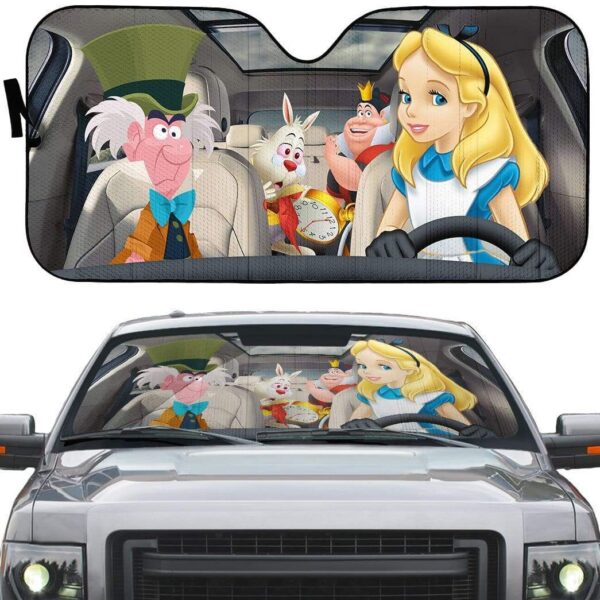 gearhumans 3D Custom Car Auto Sunshade Alice In Wonderland GS04068 Auto Sunshade