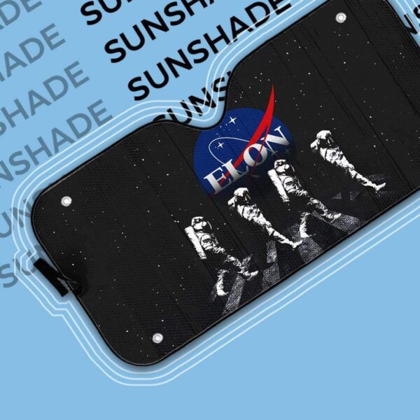 gearhumans 3D Custom Car Auto Sunshade Elon Astronaut GZ09055 Auto Sunshade 