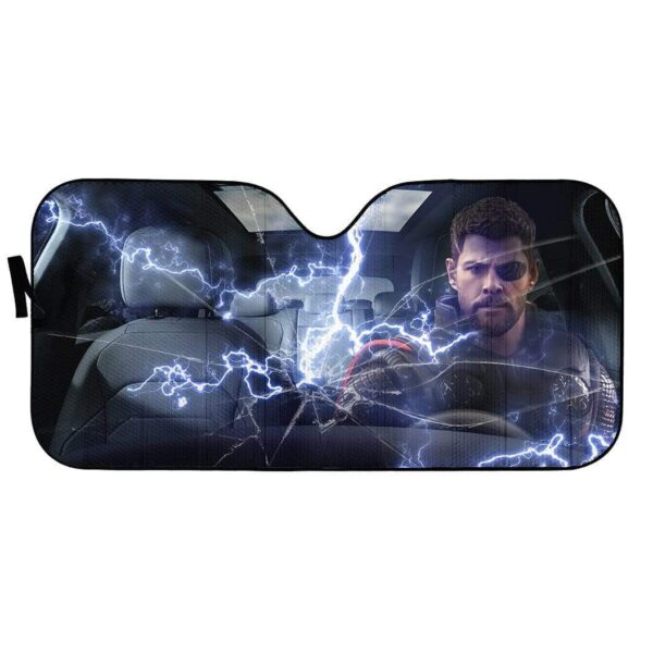 gearhumans 3D Custom Car Auto Sunshade God Carbreaker GA22027 Auto Sunshade 57''x27.5'' 