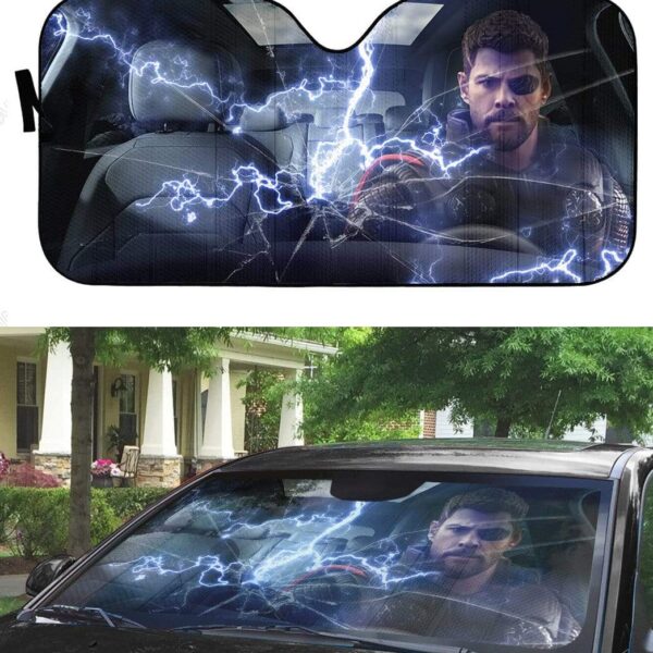 gearhumans 3D Custom Car Auto Sunshade God Carbreaker GA22027 Auto Sunshade 
