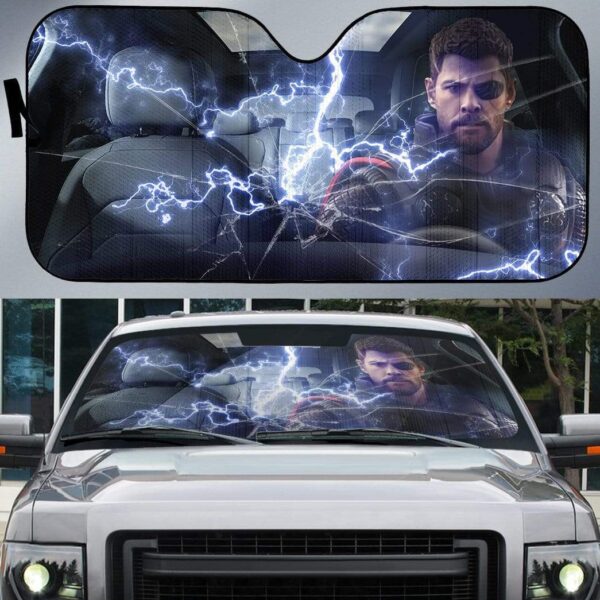 gearhumans 3D Custom Car Auto Sunshade God Carbreaker GA22027 Auto Sunshade