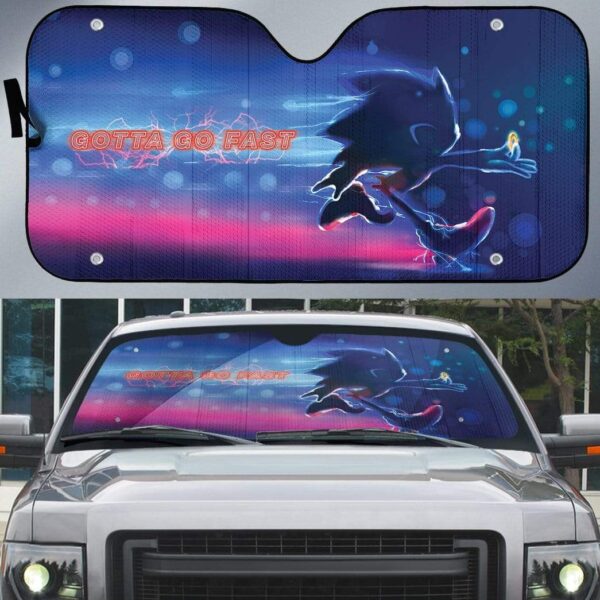 gearhumans 3D Custom Car Auto Sunshade Gotta Go Fast GT28021 Auto Sunshade