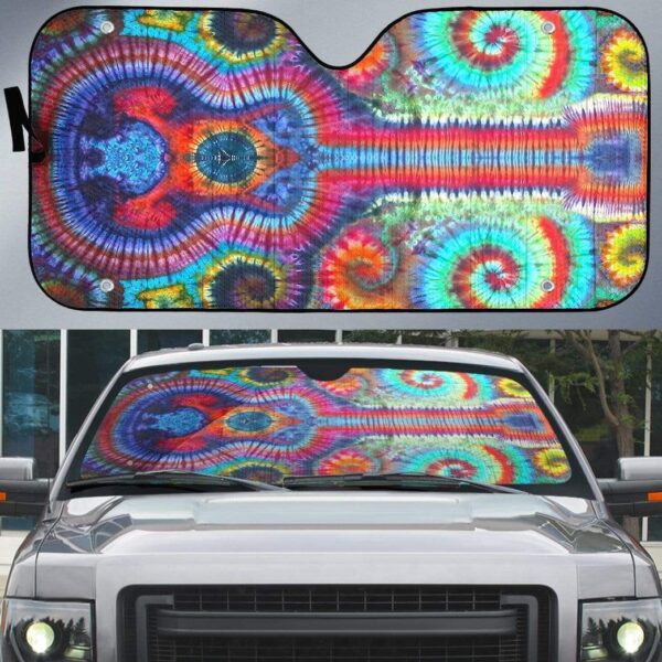 gearhumans 3D Custom Car Auto Sunshade Hippie Mandala Guitar GA10032 Auto Sunshade 
