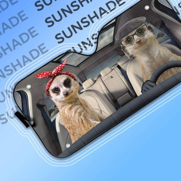 gearhumans 3D Custom Car Auto Sunshade Meerkats GS020616 Auto Sunshade 